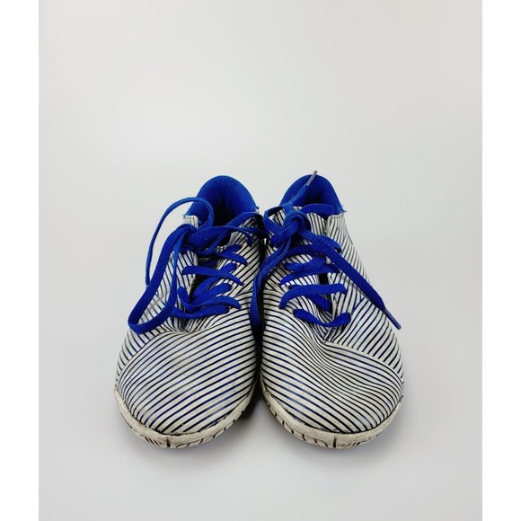 ADIDAS CHUTEIRA NEMEZIZ 19.4 FUTSAL Blue White Shoes 2.5 Youth Sports Soccer - Picture 5 of 13